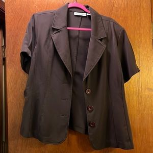 Womens size 18 brown blazer with button from by Sag Harbor - worn maybe once